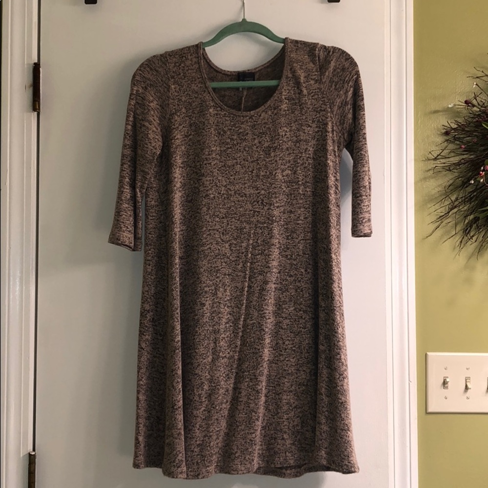 Sparkle & Fade blush pink & black light knit dress